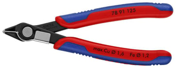 Knipex electronic super knips burnished w/small facet and wire holder 125mm 78 91 125