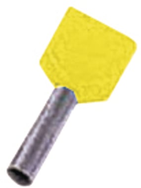 Isoleret dobbelt terminalrør gul 2x6mm² L=14mm ICIAE614Z