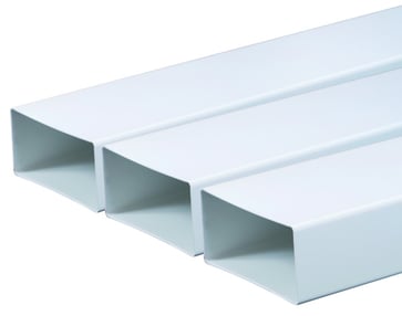 Flat duct (75x150 mm) 1,0 m long, white UNITE-KP75-10