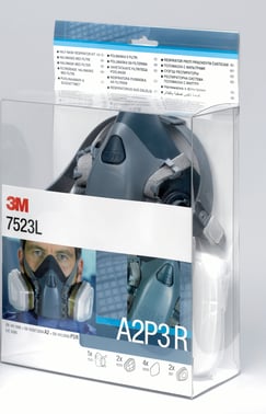 3M™ Reusable Half Face Mask Respirator Kit, 7523L 7000061555