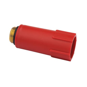 Flamco trykprøvestuds ½" plast rød messing gevind F22308