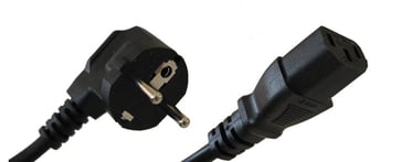 EU powercord with C13 connector, black, 3,0mtr 1190786