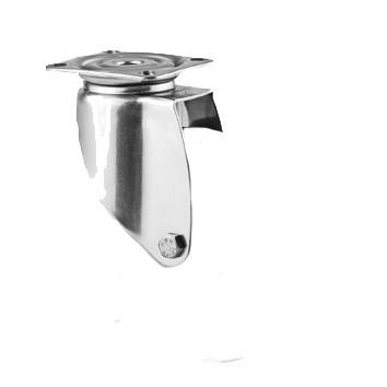 Swivel housing Ø75 mm, with plate stainless 00036654
