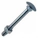 Square neck bolt zinc plated with nuts DIN 603/555