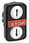 Harmony triple push button head in plastic with a black arrow on white surface (down) + STOP in red + a black arrow on white surface (up), ZB5AA71114 ZB5AA71114 miniature