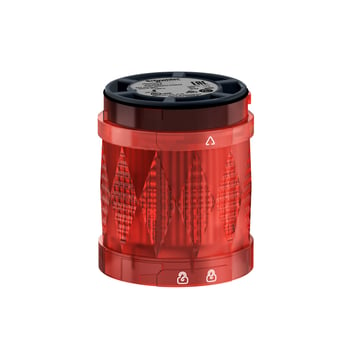 Harmony XVU Ø60 mm LED lysenhed med kraftig flash i rød farve 24 V AC/DC XVUC64
