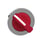 Harmony flush drejegreb i metal med et kort rødt greb med 2 faste positioner ZB4FD204 miniature