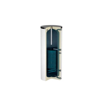 Flamco DUO HLS 500L varmtvandsbeholder med isolering hvid 18181