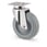Swivel wheel, grey rubber, Ø200 mm, precision ball bearing, with plate 00833547 miniature