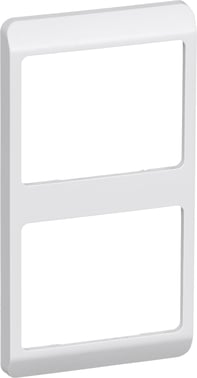 Frame for 2 units, vertical, white 500N6402