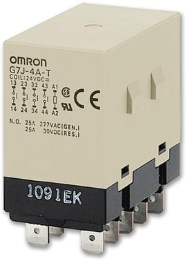 W-bracketmounting quick connect terminals 4PST-NO G7J-4A-T 24DC 121829