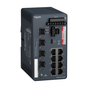 Modicon Ethernet Managed Switch 8TX/4SFP-Gbit MCSESM123F2LG0