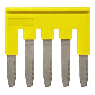 Cross bar for terminal blocks 2.5mm² push-in plusmodels 5 poles yellow color XW5S-P2.5-5YL 669978