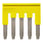 Cross bar for terminal blocks 2.5mm² push-in plusmodels 5 poles yellow color XW5S-P2.5-5YL 669978 miniature