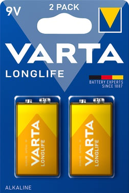 Varta batteri LONGLIFE 9V 2-PAK 4122101412