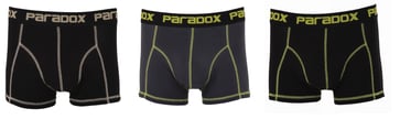 Paradox boxershorts 3 pak  yellow/grey2 - S BXY0103S/BXG0301S
