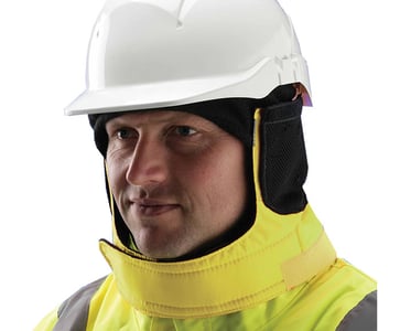 Frost Cape HV Yellow with Ear Defender Compatibility S50HVYEDFC
