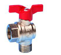 F x M heavyduty fullway angle ball valve  Red butterfly handle  1/2" 59/1-004