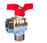 F x M heavyduty fullway angle ball valve  Red butterfly handle  1/2" 59/1-004 miniature