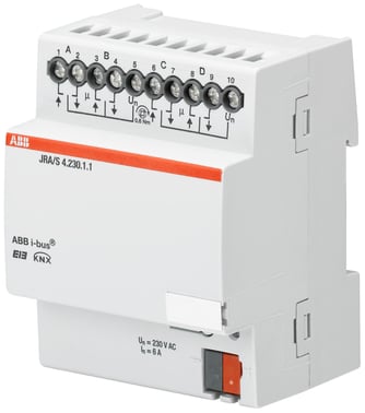 KNX persienneaktuator, 4-kanal, 230V AC, MDRC JRA/S4.230.1.1 2CDG110130R0011