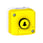 Trykknapbox grå/gul m/1xNO planforsænket gul mærke: klokke XALFKA5511 miniature