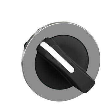 Harmony flush drejegreb i metal med et kort sort greb med 2 positioner og fjeder-retur fra H-til-V ZB4FD4