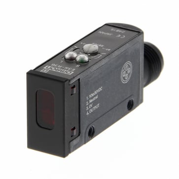 Fotoaftaster, retroreflekterende, 1 m, DC, 3-leder, PNP, vandret, M12 plug-in E3S-R36 130355