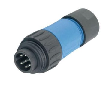 Circular connector , cable mount, plug 6 contacts, 13A, 250V, IP67, Amphenol Industrial 301-54-015