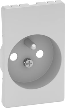 LK FUGA Aesthetic Cover for single socket outlet 2P + pin earth 1,5 module light grey 530D5671