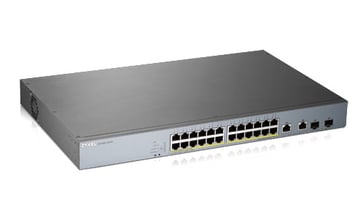 ZYXEL GS1350-26HP, 26 Port managed CCTV PoE switch, long range, 375W  - Understøtter Nebula Flex Pro 1 år GS1350-26HP-EU0101F