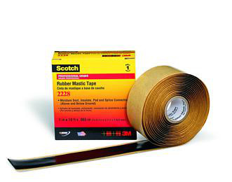 Scotch® tape 2228 sort mastik tape med gummiryg 50 mm x 3 m 1.65 mm tyk 7000005986