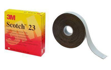 Scotch® 23 tape sort selv-vulkaniserende gummi tape m/sort liner. 19 mm x 9.15 m. 0.76 mm tyk. Leveres i papæske. 7000007286