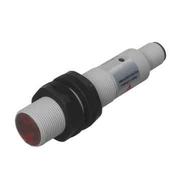 Fotoaftaster M18 refleksion pol  2m relæ,NO IP67 20-250VAC Polyester, PA18CLP20TOM6 PA18CLP20TOM6