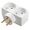Multiway adaptor D2 2way with earth, white 443136 miniature