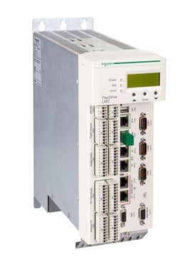 PACDrive Lexium motion controller for 130 servo axes with build in 40 digital input og 16 digital output and 2 analog in og 2 analog ud build in FieldBus (SercosIII Ethernet Modbus og CanOpen) and safety Use LMC motion controller with MH3 or SH3 servomoto LMC802CAA10000