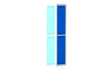 WFI garderobeskab tillægssektion m/2 døre blå 1800x300 mm 4-965-1
