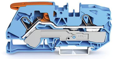2-leder-gennemgangsklemme, pal og Push-in CAGE CLAMP® 16 mm², blå 2116-1204