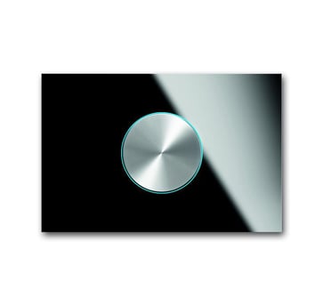 KNX prion styringsmodul med drejeknap 1-tryk, farve: sort glas 6341-825-101-500 2CKA006310A0116