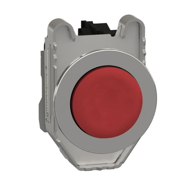 Harmony flush trykknap komplet med fjeder-retur og ophøjet trykflade i rød farve 1xNC, XB4FL42 XB4FL42