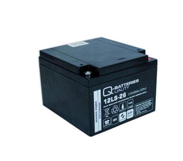Q-Batteries 12V-26Ah blybatteri 165X125X175 100030955