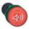 Ø22 mm lydgiver med rød LED og enten konstant eller bibbende tone 24V AC/DC forsyning XB5KS2B4 miniature