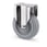 Tente Fast gaffel, grå gummi, Ø200 mm, DIN-kugleleje, med plade Byggehøjde: 250 mm. Driftstemperatur:  -20°/+80° 00833597 miniature
