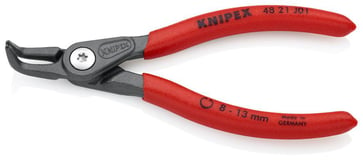 Knipex låseringstang udv 130 mm Ø8-13 mm; spidser Ø0,9 mm. 48 21 J01