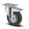 Tente Drejeligt hjul m/ bremse, stålfælg, sort massiv gummi, trådfang, Ø125 mm, 100 kg, rulleleje, med plade Byggehøjde: 155 mm. Driftstemperatur:  -20°/+60° 00001488 miniature