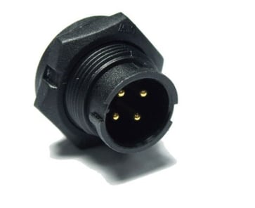 Circular plug panel mount Pin 4 contacts 5A IP67 Amphenol LTW 301-86-654