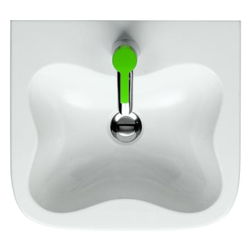 LAUFEN FLORAKIDS washbasin, 45 x 41 cm, white/green H8150310721041