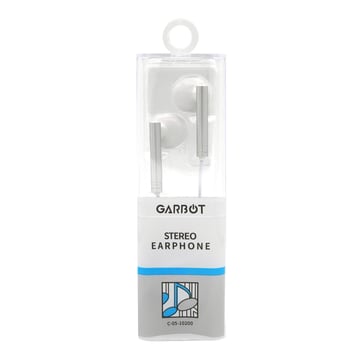 Garbot headset In-ear med microfon minijack 3,5mm sølv/hvid 814522