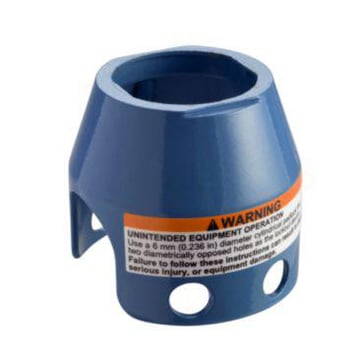 Harmony beskyttelseskrave i blå metal for aflåsning af paddetryk ZBZ1606