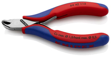 Knipex electronics end cutting nipper 115mm with small facet and  27° angled jaws 64 42 115