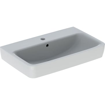 Geberit Renova Compact washbasin f/bathroom furniture, 650 x 400 x 175 mm, white porcelain KeraTect 501.714.00.8